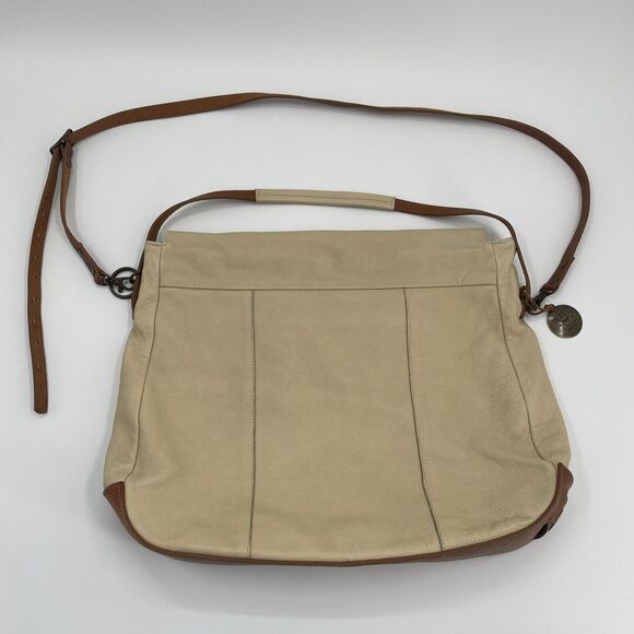 Will Leather Goods Handbag Beige Leather Magnetic Flap Pockets - Picture 2 of 11